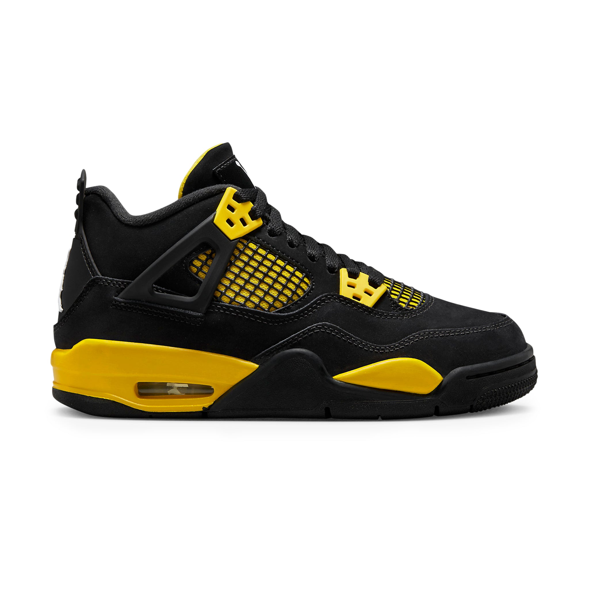 Side view of Air Jordan 4 Retro Thunder (GS) (2023) 408452-017